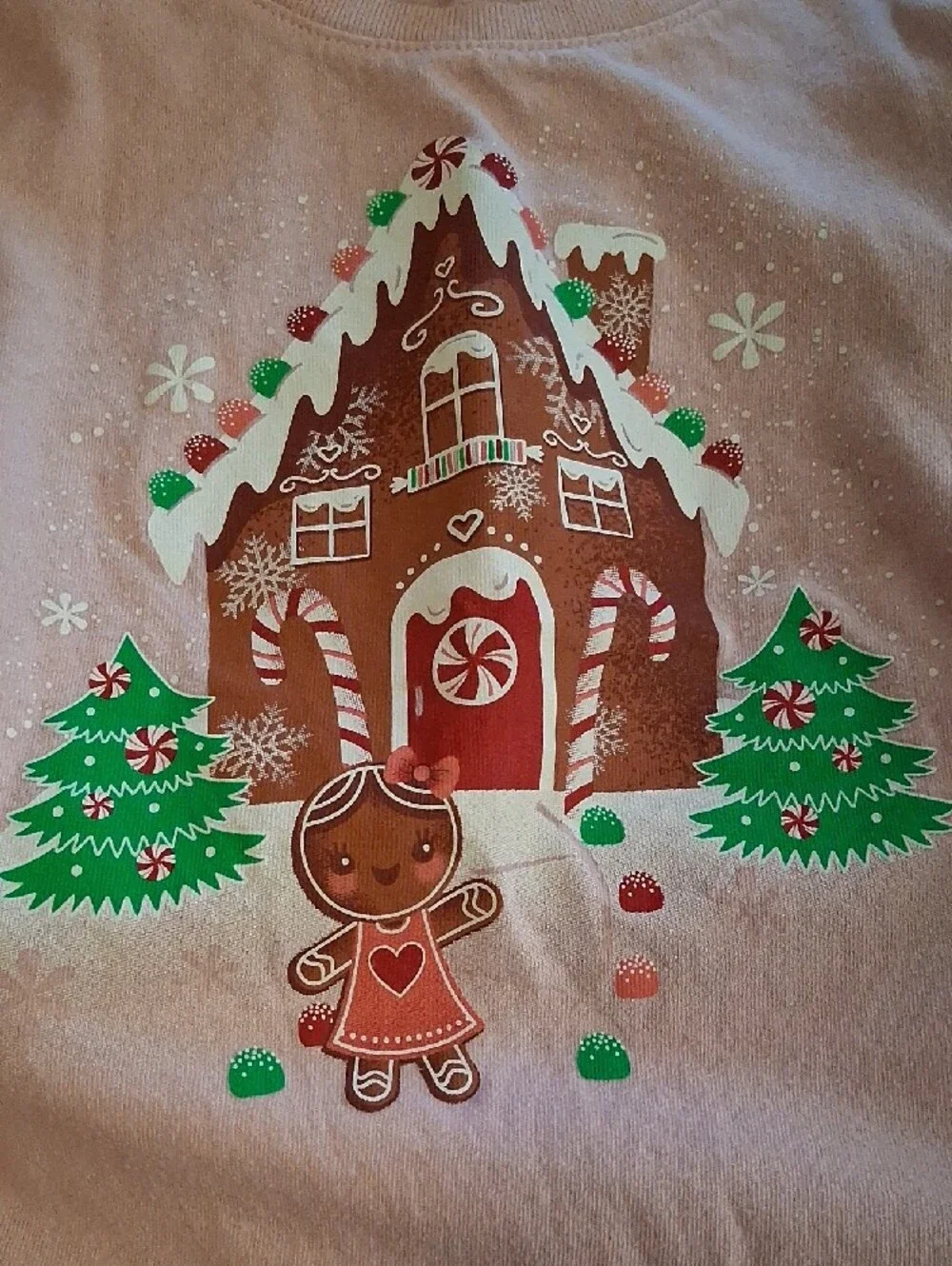 The Children's Place Pink Gingerbread House Long Sleeve Tee
